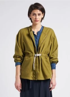 EYTIENNE - Katoenen Jasje Met Rits | Kaki