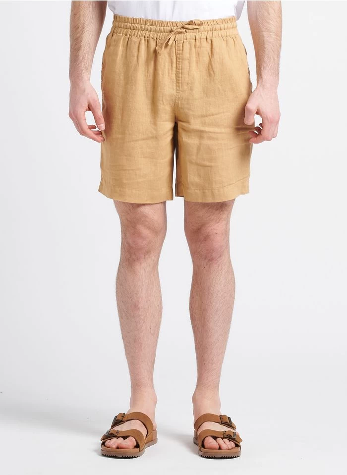 DANTON - Regular-fit, Linnen Short | Bruin 4 DANTON - Regular-fit, Linnen Short | Bruin - Image 2