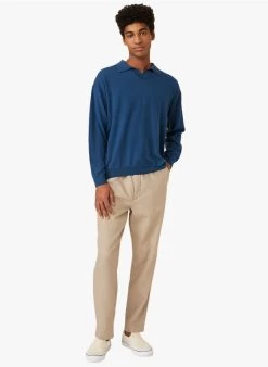 GARRY - Regular-fit, Wollen Trui Met Polokraagje | Blauw -Wilson.NL 4175509