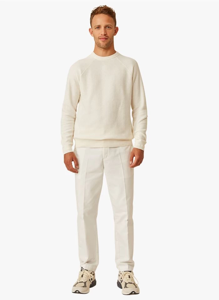 GERY - Gebreide Trui Met Ronde Hals Katoenblend | Beige 6 GERY - Gebreide Trui Met Ronde Hals Katoenblend | Beige - Image 4