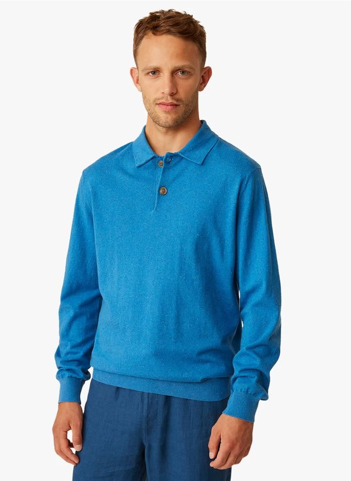 GIORGIO - Regular-fit Trui Met Polokraagje Katoenblend | Blauw 4 GIORGIO - Regular-fit Trui Met Polokraagje Katoenblend | Blauw - Image 2