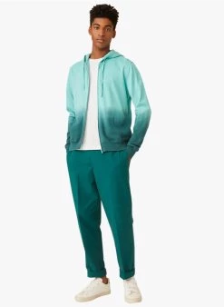 GUIDO - Katoenen Vest Met Rits En Capuchon | Blauw -Wilson.NL 4175536