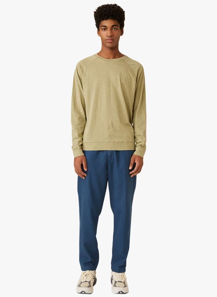 HAMAN - Regular-fit, Katoenen T-shirt Met Ronde Hals | Kaki 4 HAMAN - Regular-fit, Katoenen T-shirt Met Ronde Hals | Kaki - Image 3