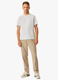 HAYLEE - Gestreept, Katoenen T-shirt Met Ronde Hals | Wit -Wilson.NL 4175569