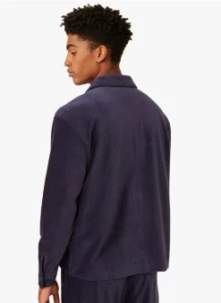 HILAIRE - Jasje Van Velours Katoenblend | Blauw -Wilson.NL 4175576