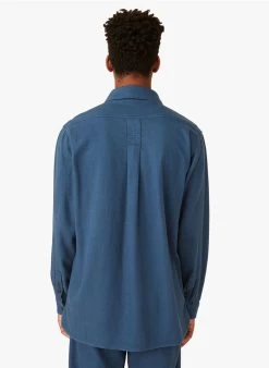 DARELL - Katoenen Overshirt Met Klassieke Kraag | Blauw -Wilson.NL 4175595