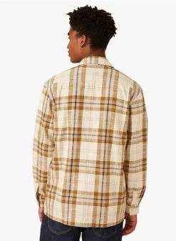 DWEN - Ruimvallende Blouse Katoenblend | Bruin -Wilson.NL 4175631