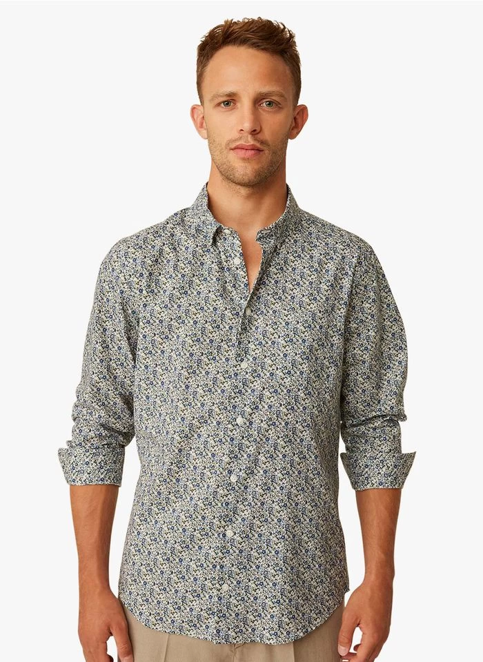 DOVY - Regular-fit Overhemd Van Biokatoen | Blauw 5 DOVY - Regular-fit Overhemd Van Biokatoen | Blauw - Image 3