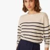 FELICITY - Dunne, Gestreepte, Linnen Trui | Gestreepte