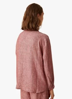 EMMANUELLE - Linnen Overhemd Met Klassieke Kraag | Gestreepte -Wilson.NL 4175649