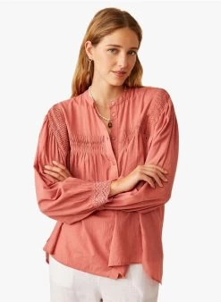 ELAIS - Katoenen Blouse Met Ronde Hals | Rood 7 ELAIS - Katoenen Blouse Met Ronde Hals | Rood -Wilson.NL 4175656