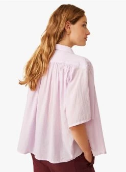 ELANA - Katoenen Blouse Met Klassieke Kraag | Violet 7 ELANA - Katoenen Blouse Met Klassieke Kraag | Violet -Wilson.NL 4175658