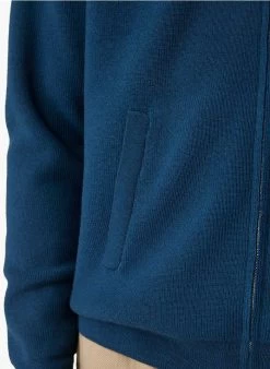 GARETH - Regular-fit, Wollen Vest Met Klassieke Kraag | Blauw -Wilson.NL 4213040