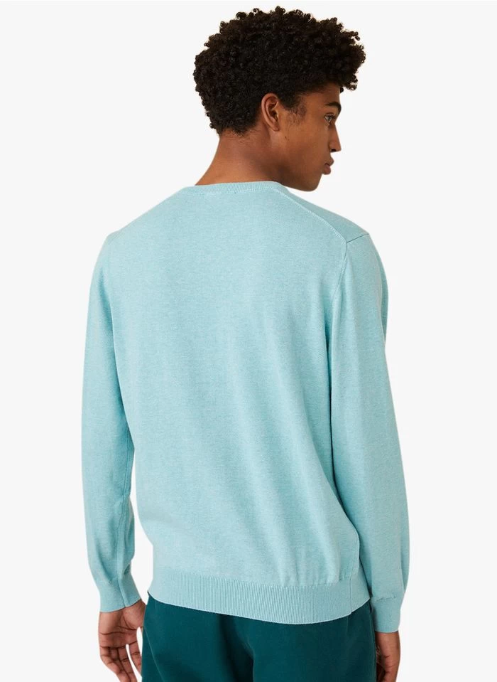 GUILLERMO - Katoenen Trui Met Ronde Hals En Knoopsluiting | Blauw 5 GUILLERMO - Katoenen Trui Met Ronde Hals En Knoopsluiting | Blauw - Image 3