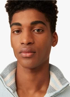 GUNTERICK - Trui Met Opstaande Kraag En Rits | Blauw -Wilson.NL 4213044