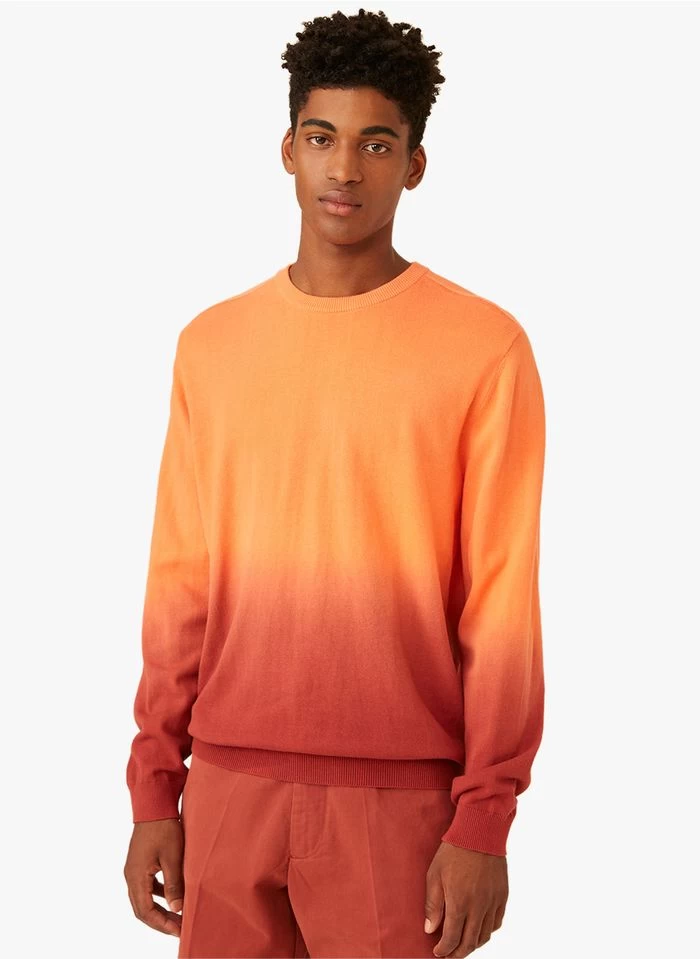 GUINE - Katoenen Trui Met Ronde Hals | Oranje 4 GUINE - Katoenen Trui Met Ronde Hals | Oranje - Image 2