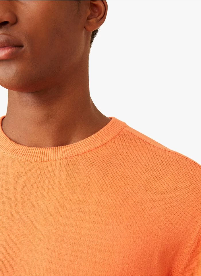 GUINE - Katoenen Trui Met Ronde Hals | Oranje 5 GUINE - Katoenen Trui Met Ronde Hals | Oranje - Image 3