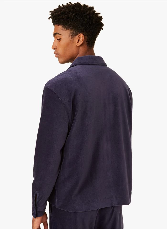 HADES - Sweater Met Ritsje Aan De Hals Katoenblend | Blauw 5 HADES - Sweater Met Ritsje Aan De Hals Katoenblend | Blauw - Image 3