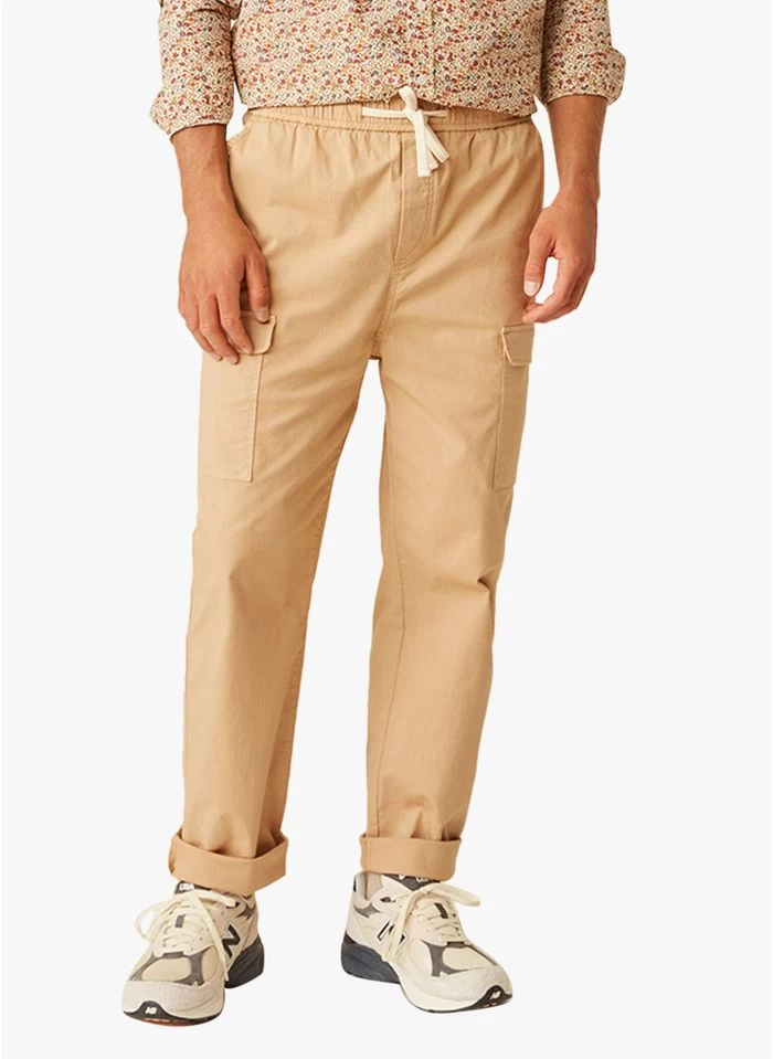 DAYAN - Katoenen Cargobroek | Beige 4 DAYAN - Katoenen Cargobroek | Beige - Image 2