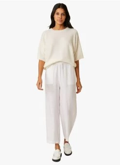 ELIFE - Linnen, Straight-fit 7/8-broek | Wit -Wilson.NL 4213142