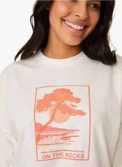 IGORA - Katoenen T-shirt Met Ronde Hals En Print | Beige -Wilson.NL 4213281