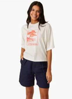 IGORA - Katoenen T-shirt Met Ronde Hals En Print | Beige -Wilson.NL 4213282