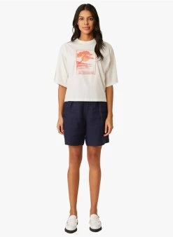 IGORA - Katoenen T-shirt Met Ronde Hals En Print | Beige -Wilson.NL 4213283