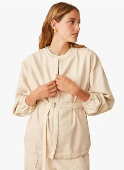 EYTIENNE - Katoenen Jasje Met Rits | Beige