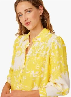 EMILIETTE - Korte Overhemdjurk | Geel -Wilson.NL 4213310