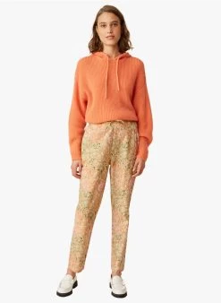 ERMAN - Rechte, Katoenen Broek Met Bloemenprint | Veelkleurig