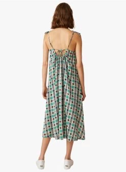 EBORAH - Katoenen Jurk Met Print | Groen -Wilson.NL 4213648
