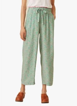 ESTEBAN - Rechte, Soepelvallende Broek Met Print | Groen