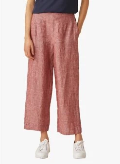 EMMOS - Rechte, Gestreepte, Linnen 7/8-broek | Gestreepte