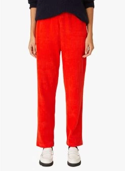ISABELLE - Broek Van Corduroy Uit Katoenmix | Rood