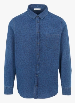 DICKSON - Rechte, Katoenen Blouse Met Print | Blauw
