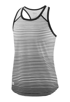 Wilson Tank Team Striped - Top - Weiss Schwarz